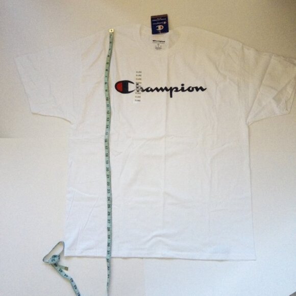 New Champion White Short Sleeve Classic Jersey Screen Print T-Shirt Men US XXL - Picture 7 of 12